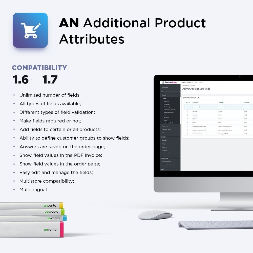 Additional Product Attributes - Custom Product Fields Module