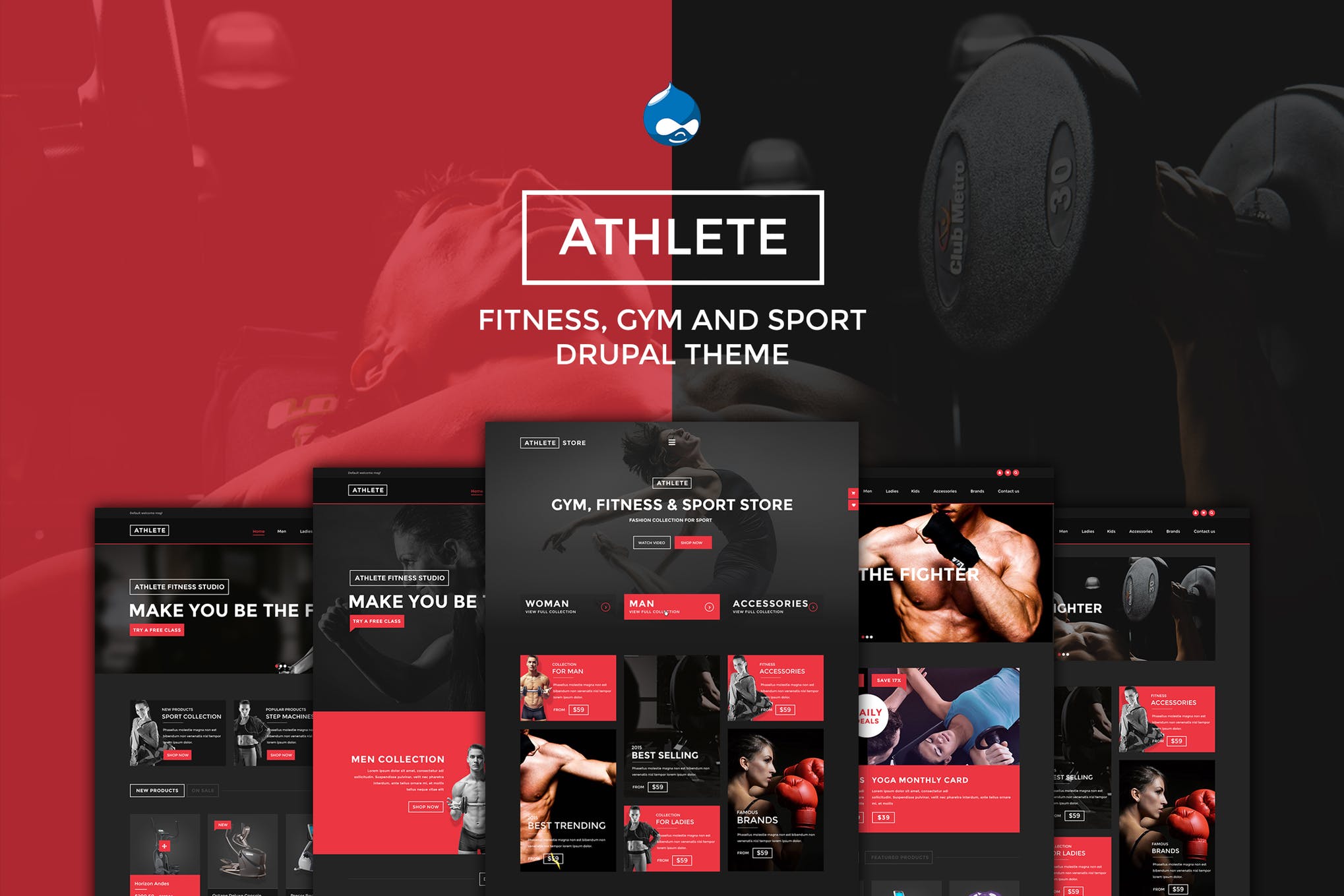 Athlete Gym and Sport Drupal theme