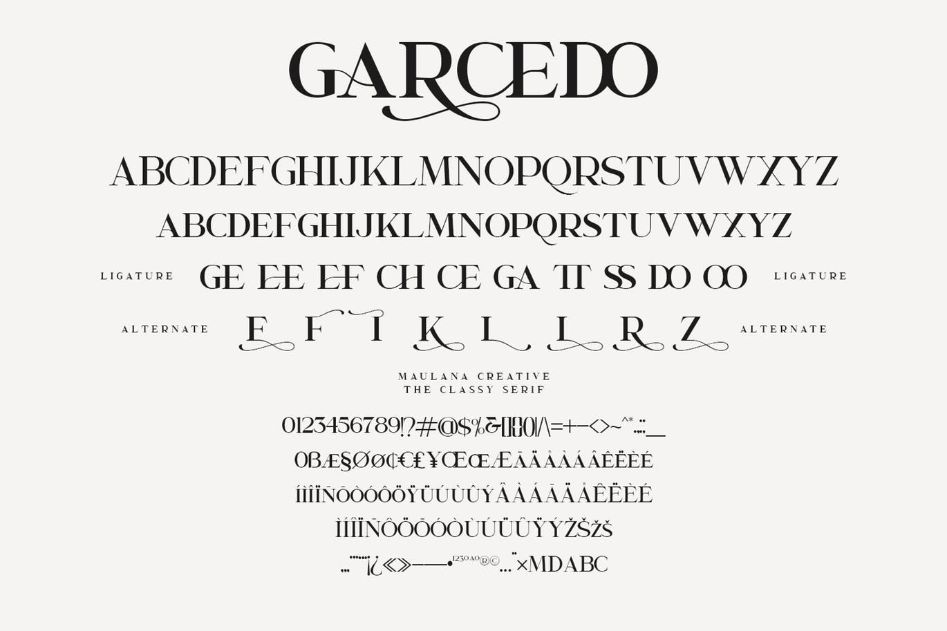 Garcedo Display Serif Font 5