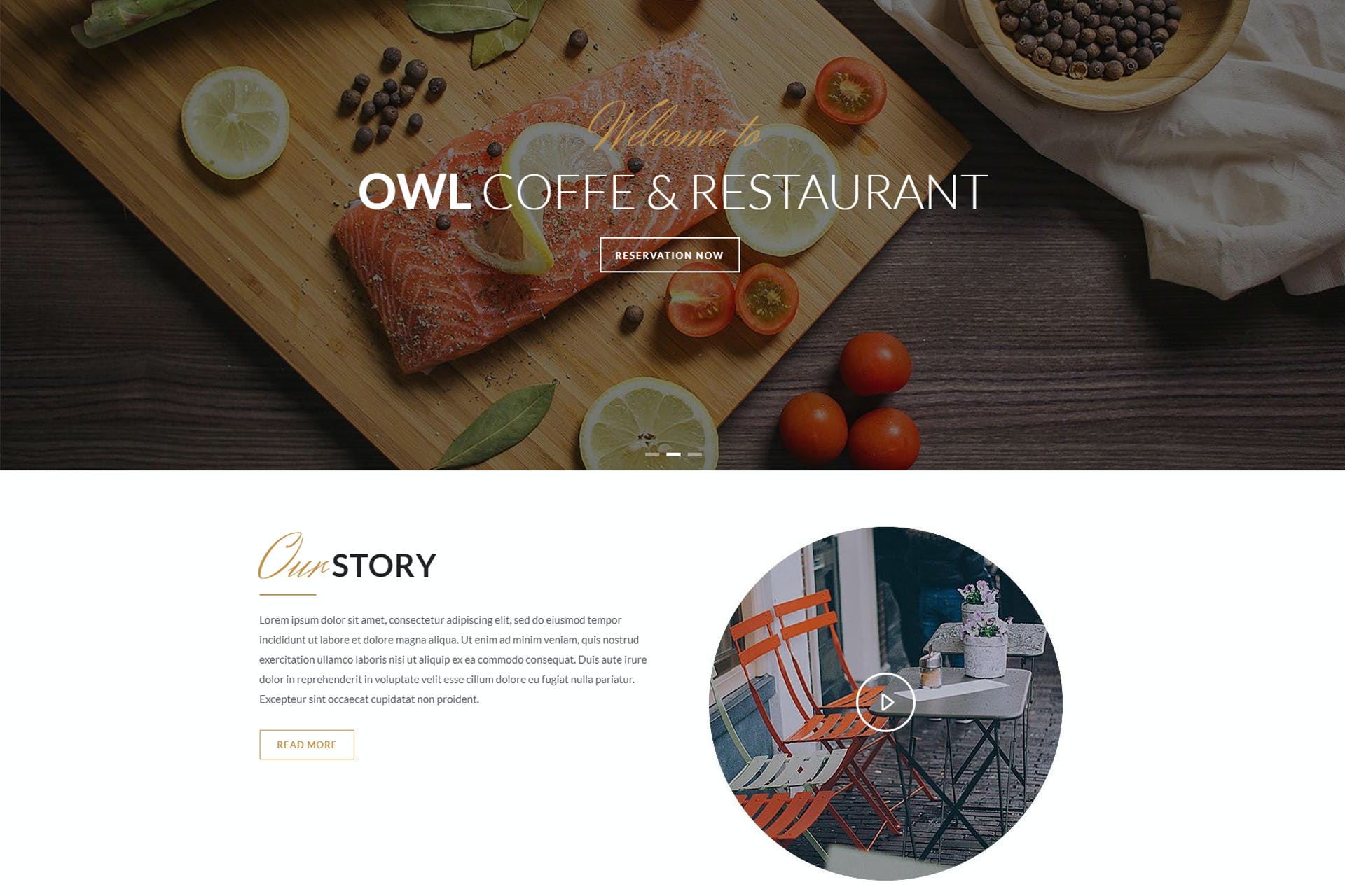 OWL - Cafe & Restaurant Drupal 8 Template