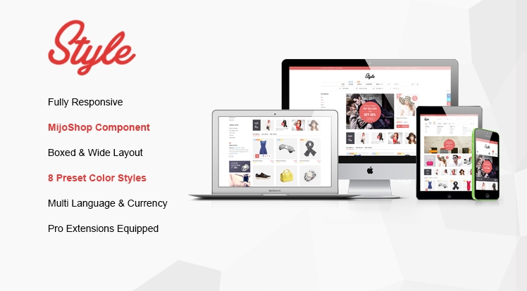 SJ Style - Joomla template for e-commerce