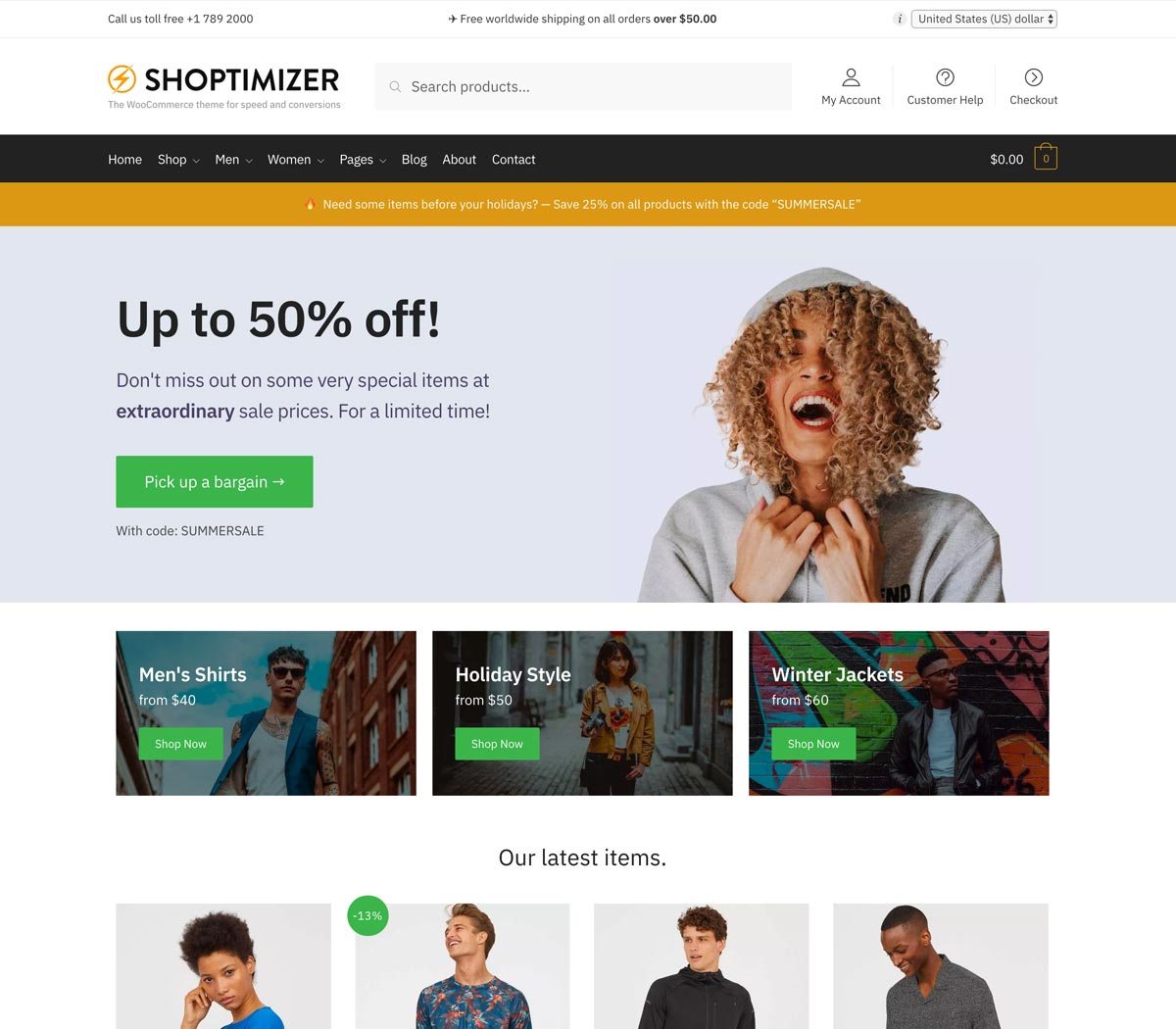 Shoptimizer v2.0.7 - The Fastest WooCommerce Theme