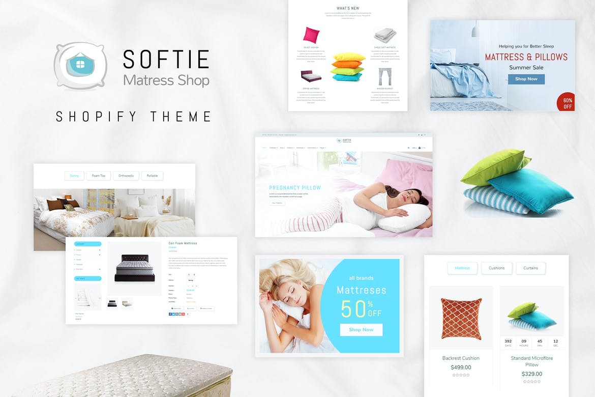 Softie Beds & Mattress Shopify Theme