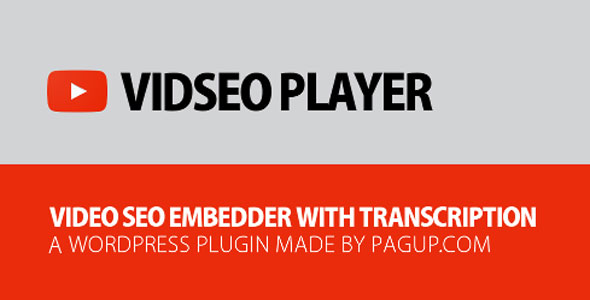 VidSEO Premium - video player with transcription