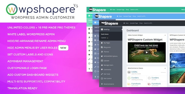 WPShapere- Wordpress admin panel template