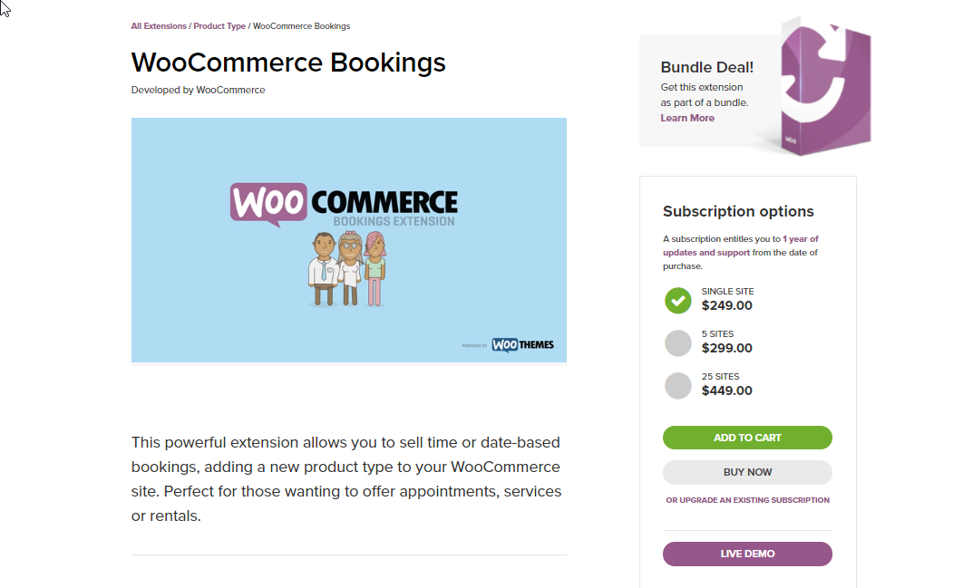 WooCommerce Bookings Plugin