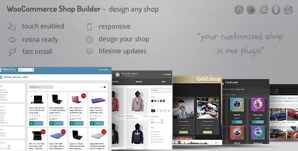 WooCommerce shop page builder - Create any shop grid - table with advanced filters