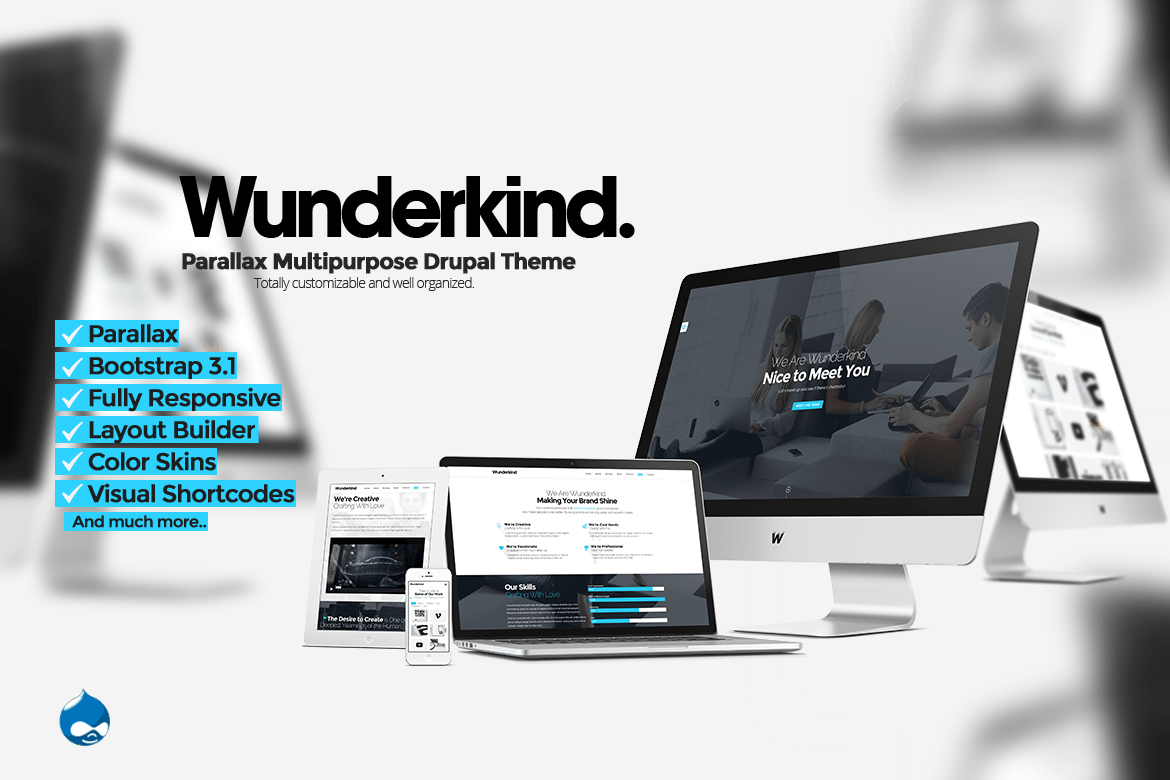 Wunderkind - One Page Parallax Drupal 7 Theme
