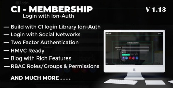 Codeigniter Login with Ion Auth, HMVC, Social Login and User management System