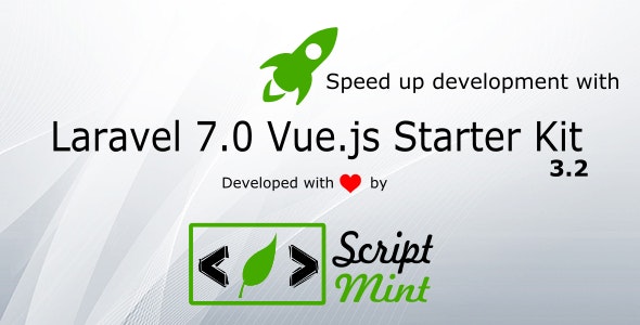 Laravel 7.0 Vue.js SPA Bootstrap Admin Starter Kit