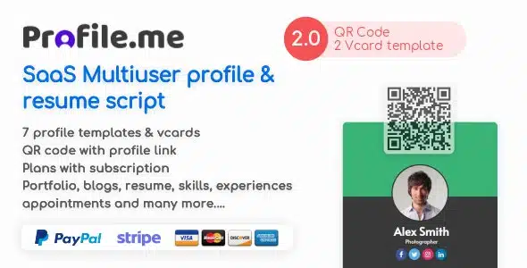 Profile.me-1.9-Nulled-Saas-Multiuser-Profile-Resume-Vcard-Script