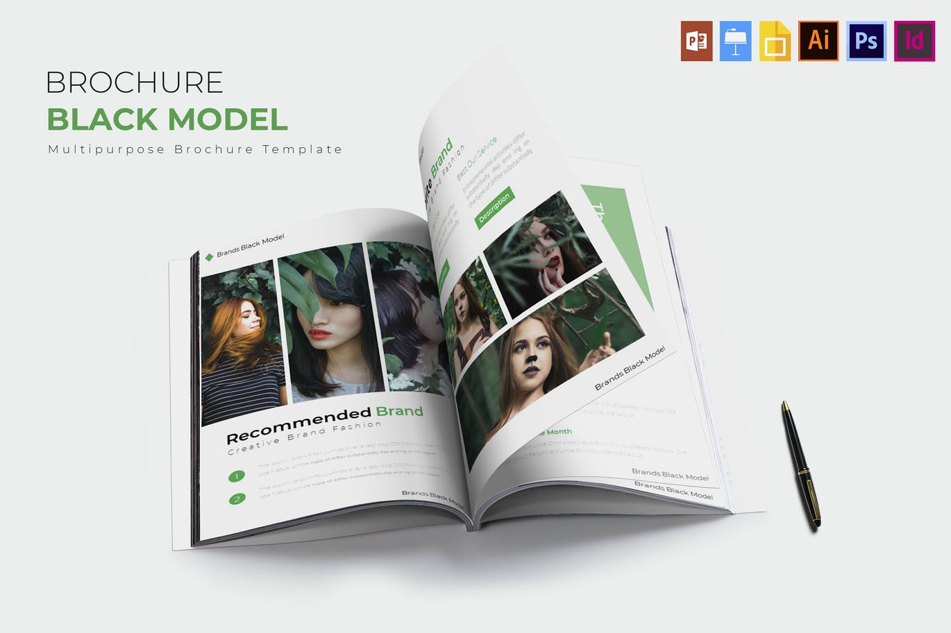 Black Model - Brochure Template