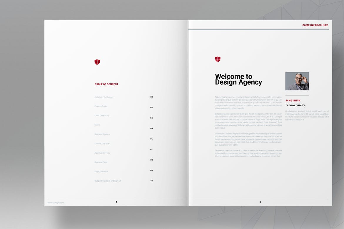Black and Red Brochure Template