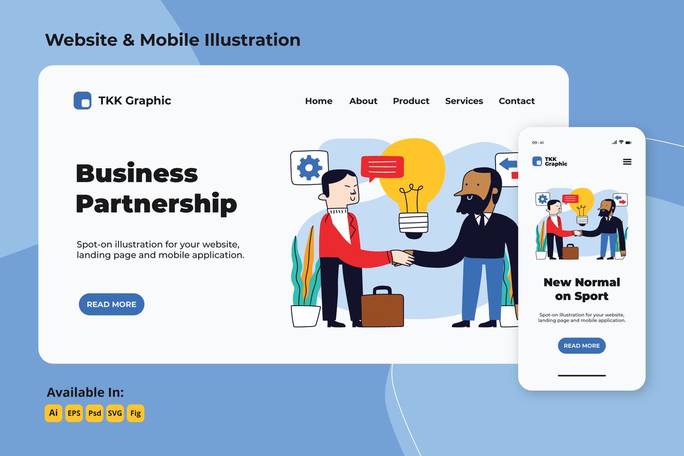 Business Partnership landing page & mobile designs 2
