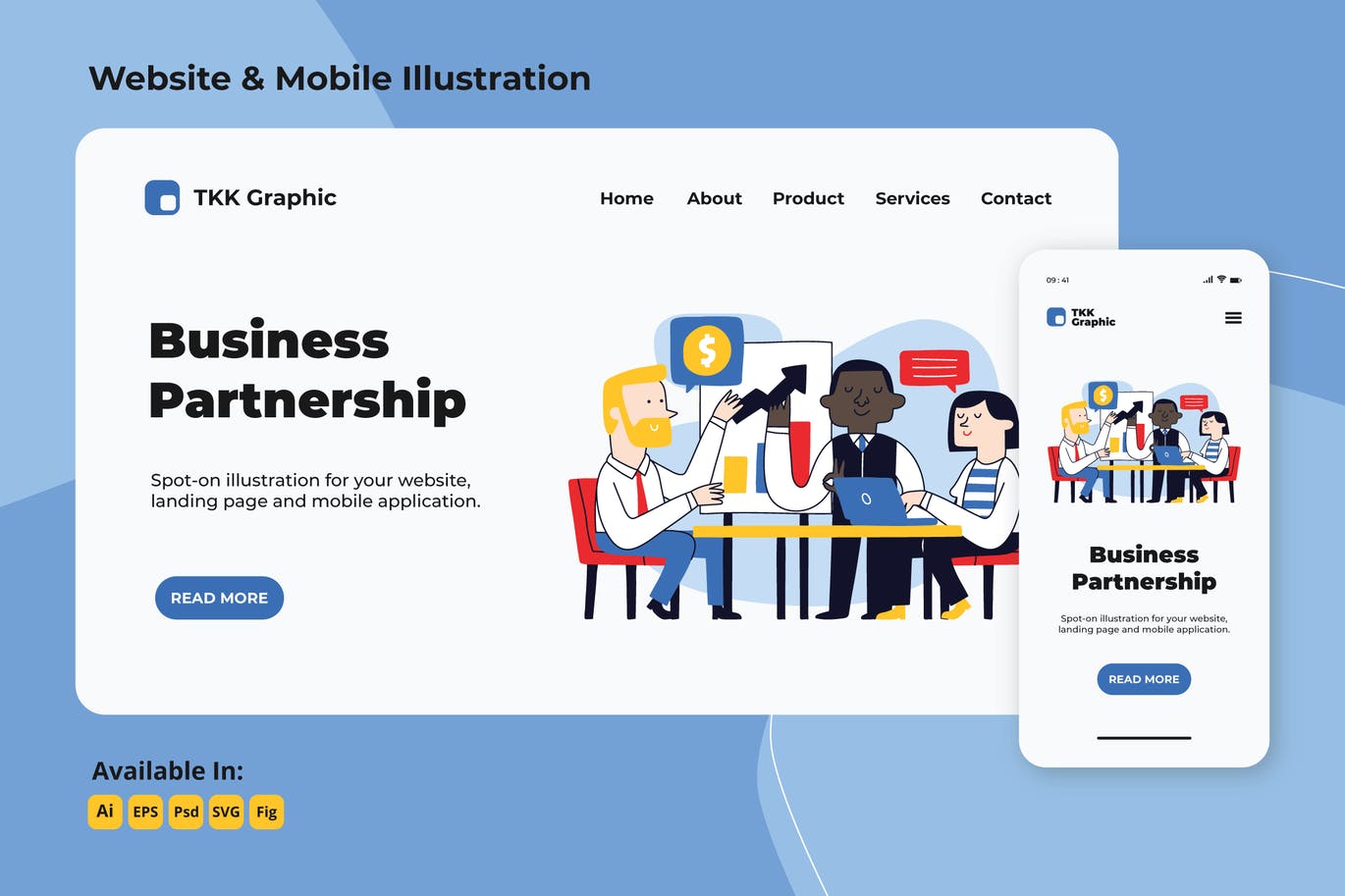 Business Partnership landing page & mobile designs