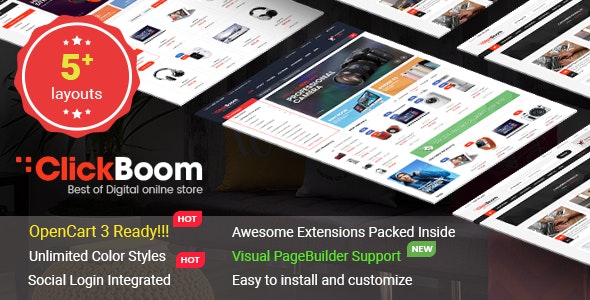 ClickBoom - Advanced OpenCart 3 & 2.3 Shopping Theme With Mobile-Specific Layouts