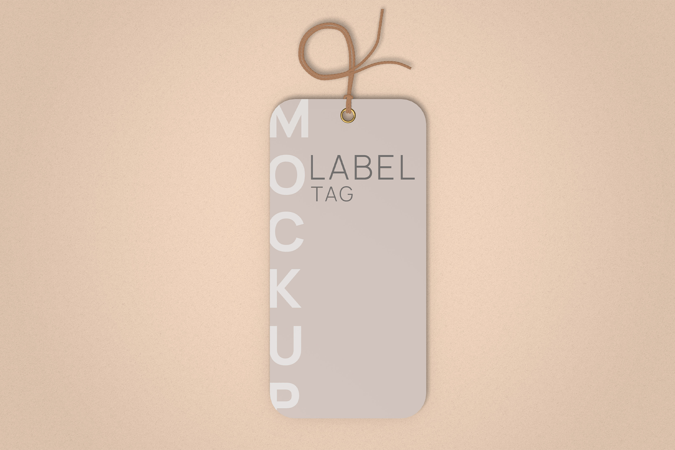 Clothes Label Tag Mockup Top Angle View
