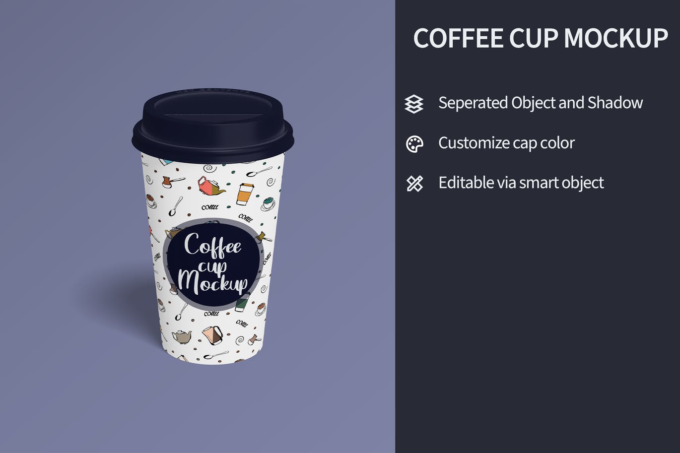 Coffee Cup Mockup Front Angle View