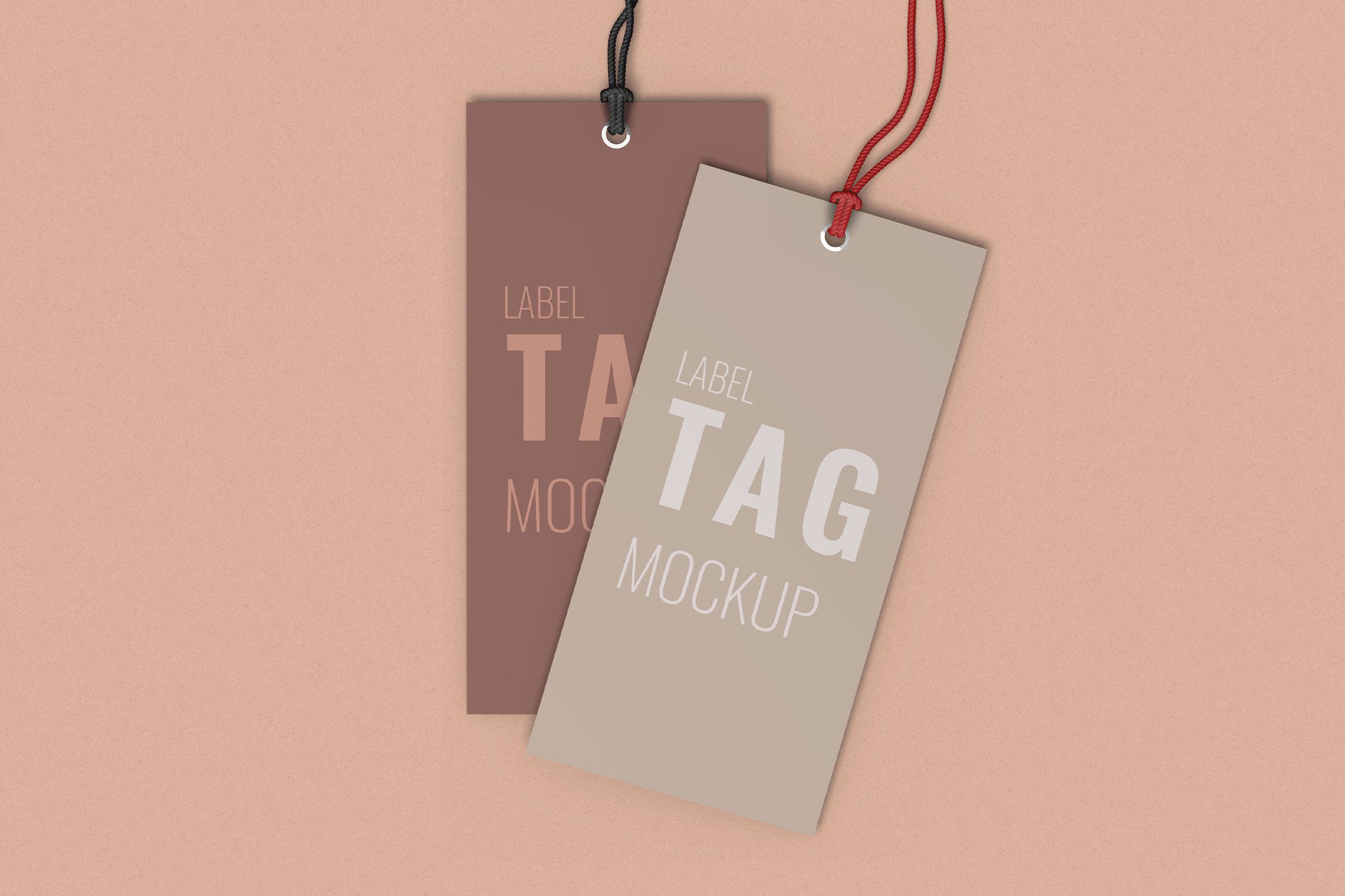 Pair Clothes Label Tag Mockup Top View