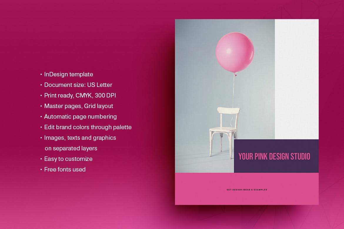 Pink Brochure Layout