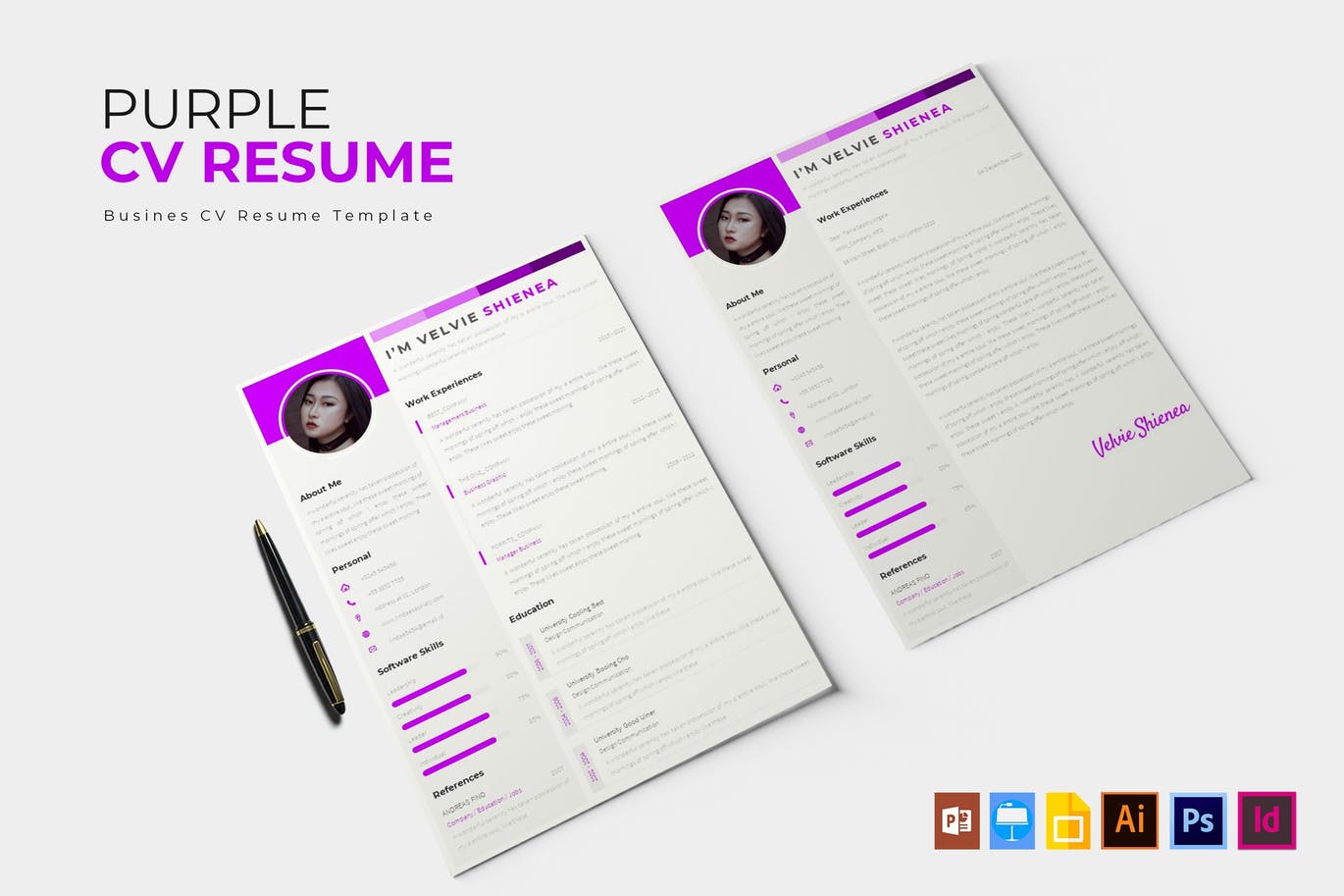 Purple - CV & Resume
