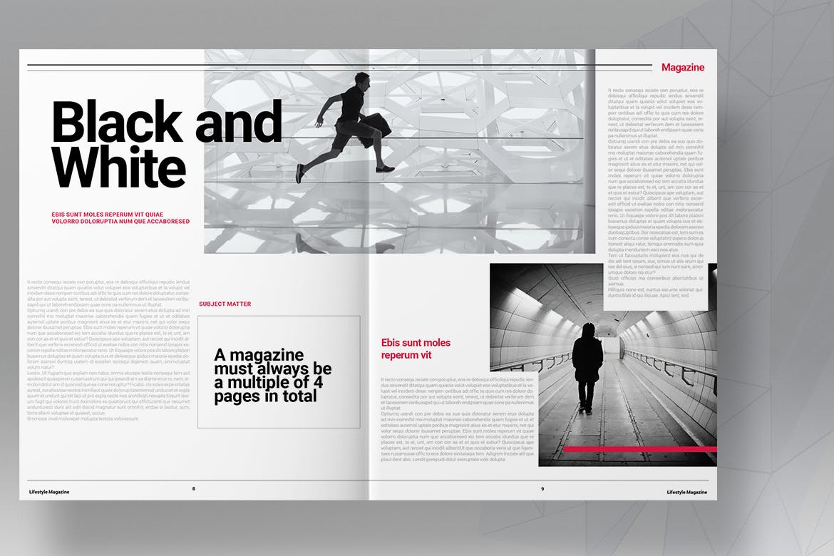 Red and Black Magazine Template