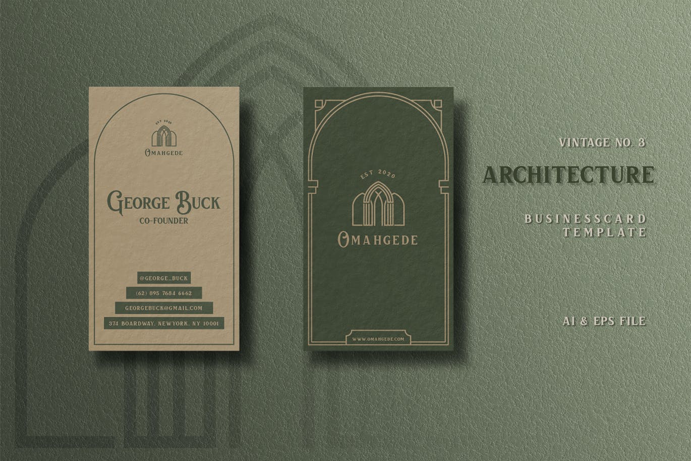 Vintage No. 3 - Architecture Business Card