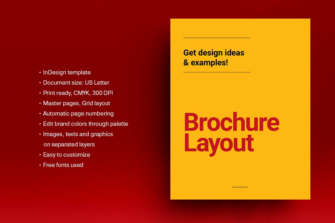 Yellow and Red Brochure Template