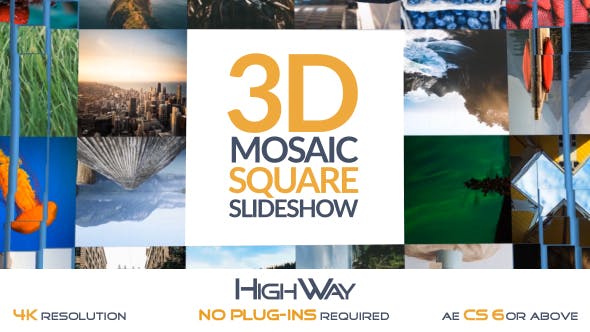 3D Mosaic Square Slideshow