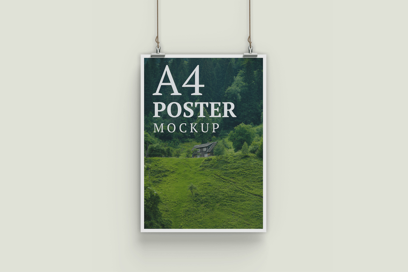 A4 Poster Mockup Front Angle View