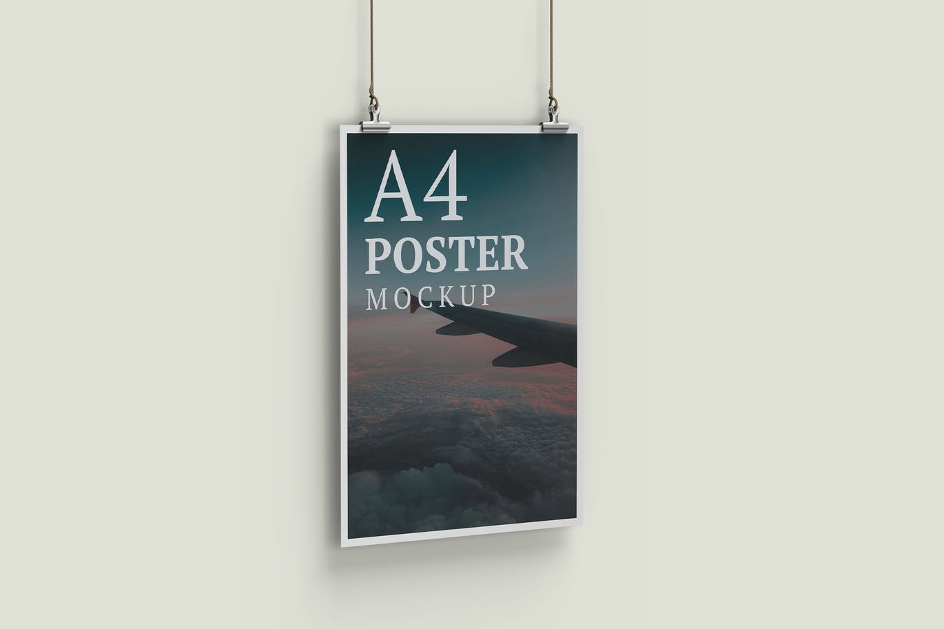 A4 Poster Mockup Left View