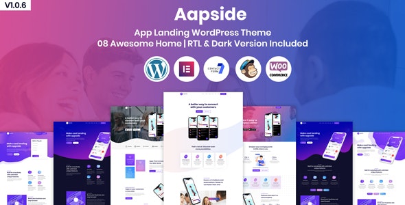 Aapside - App Landing WordPress Theme