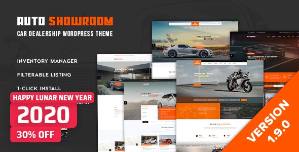 Auto Showroom v1.9.0 - Car WordPress Template