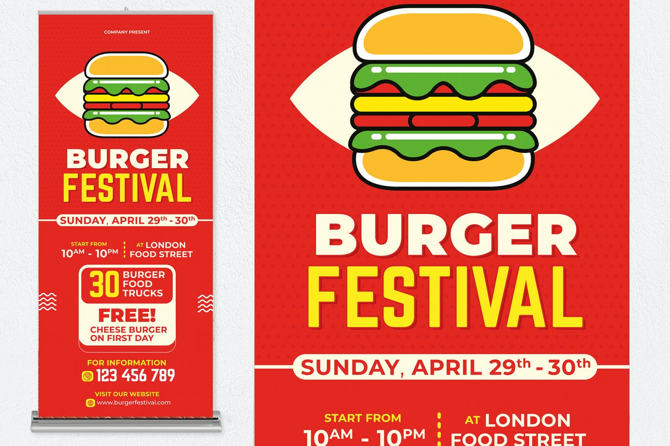 Burger Festival Roll Up Banner
