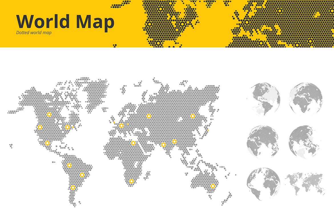 Business dotted world map
