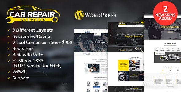 Car Repair Services v2.8 NULLED - car repair services and auto mechanics WordPress