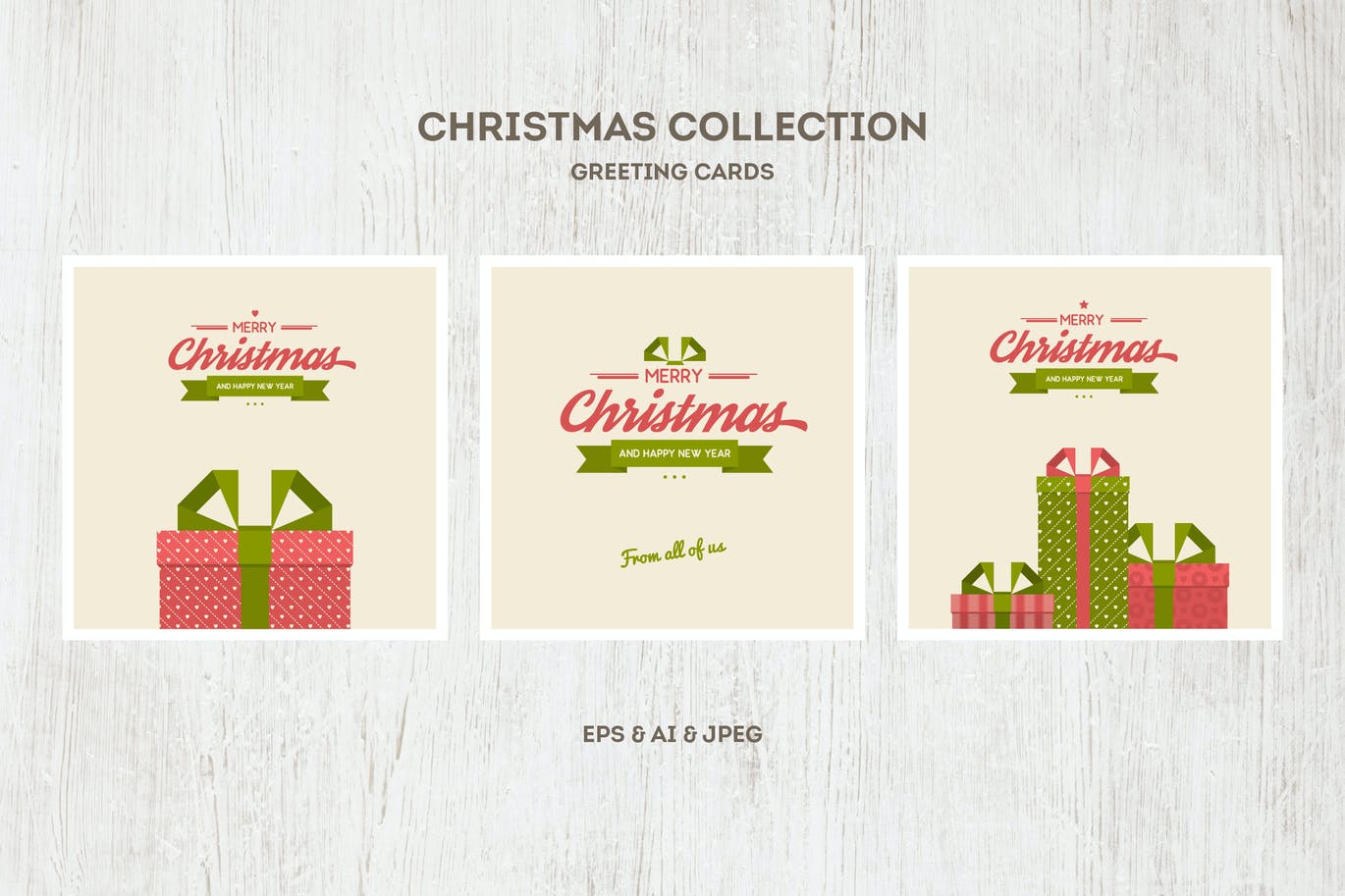 Christmas Cards Vector Collection
