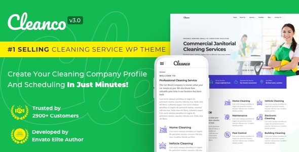 Cleanco v3.1.2 - template for cleaning company WordPress