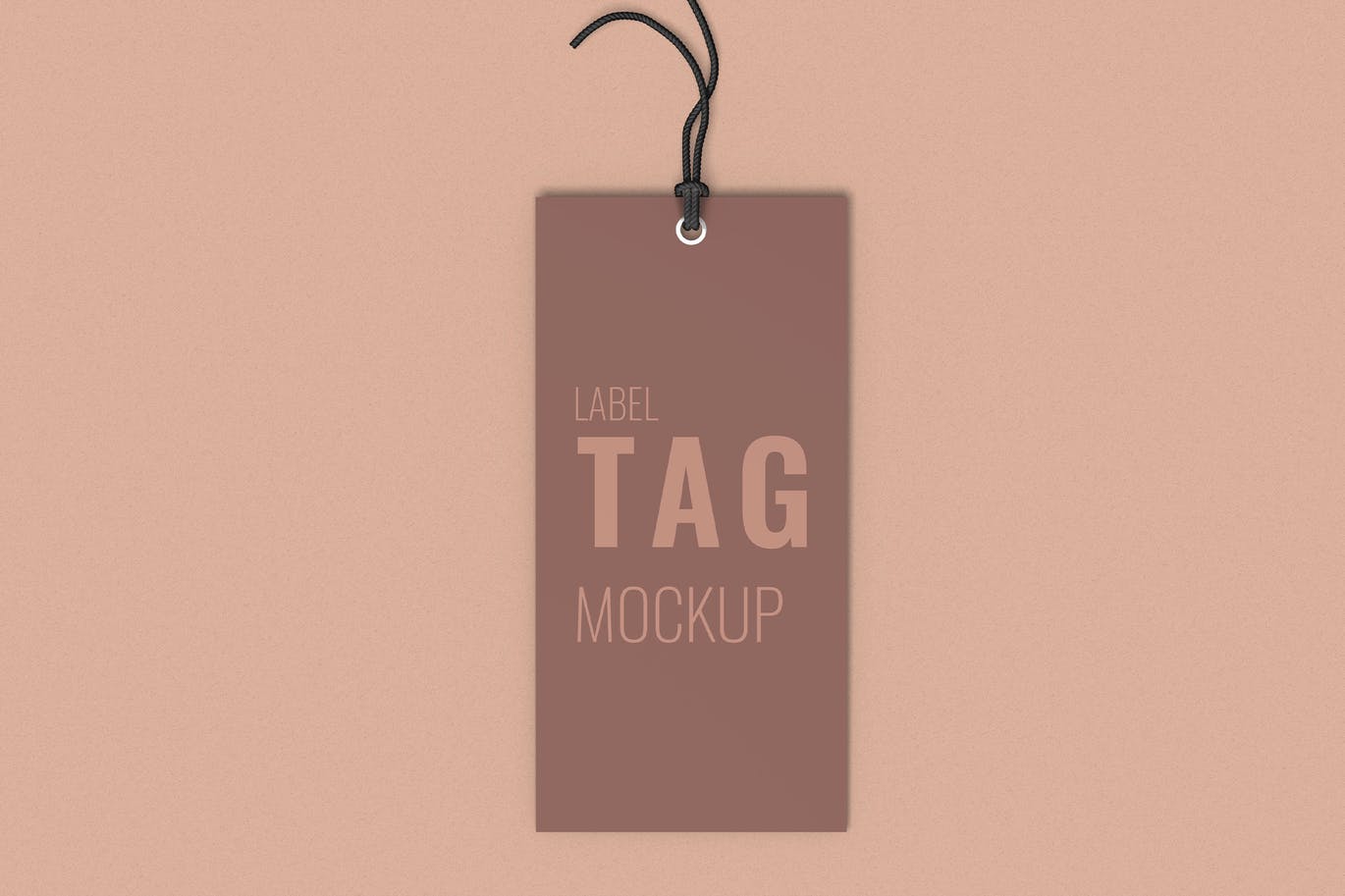 Clothes Label Tag Mockup Top Angle View