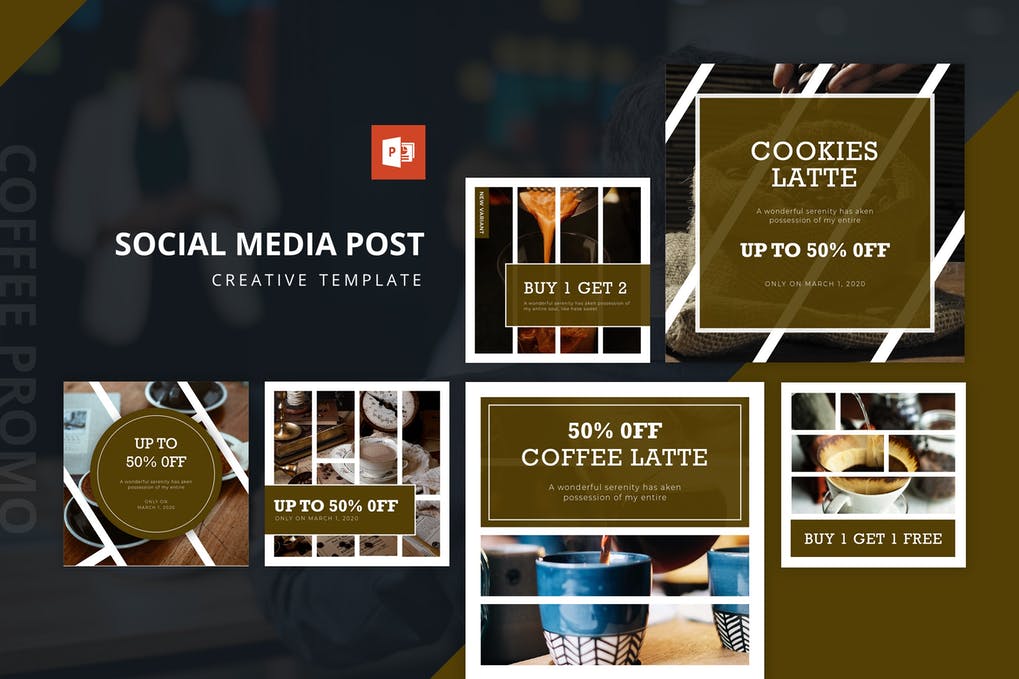 Coffee Promo Instagram Feed Powerpoint Template