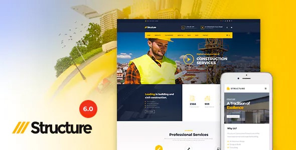 Construction Structure v6.9 - construction template for WordPress