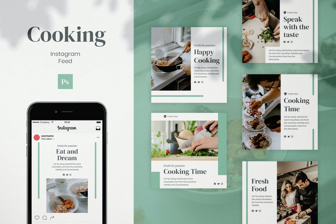 Cooking Instagram Feed Post Template