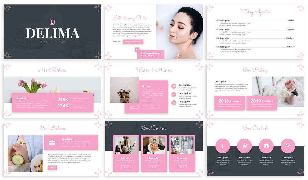 Delima - Beauty Google Slides Template