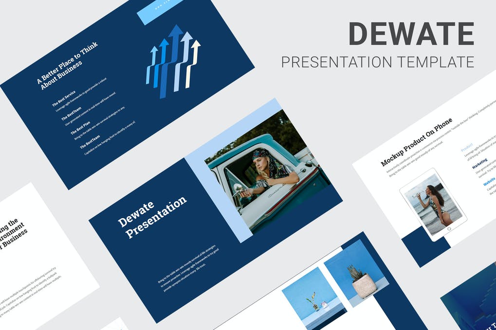 Dewate - Blue Color Tone Powerpoint