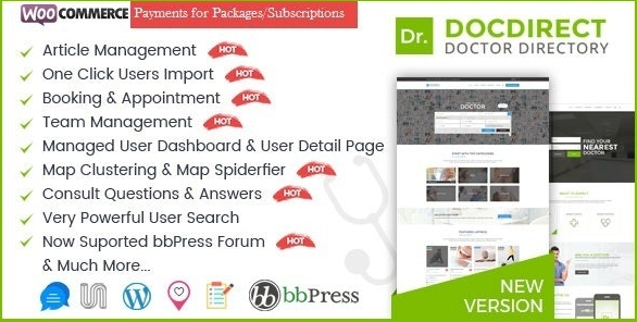 Directory DocDirect v8.0.7 - WordPress Template for Doctors and Medical Services Directory