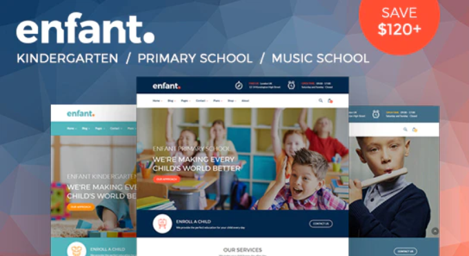 Enfant v3.1.6 - Elementary School & Kindergarten WordPress Template