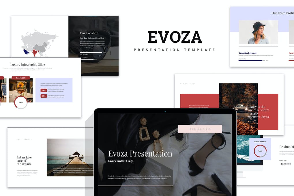 Evoza : Luxury Lifestyle Google Slides