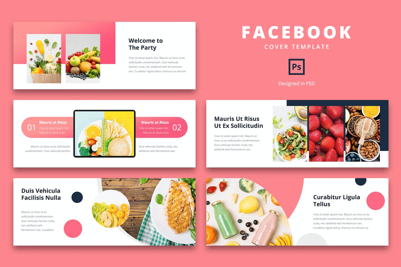 Facebook Cover Template Fresh Food