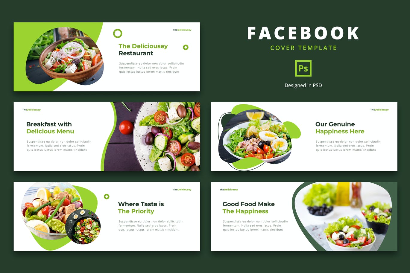 Facebook Cover Template Healthy Food