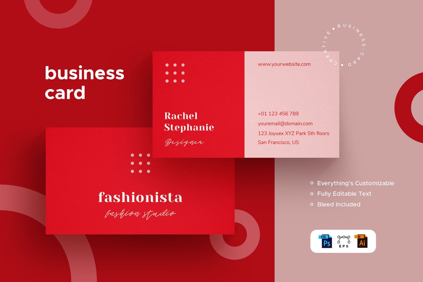 Fashionista - Business Card - Stationery Kit